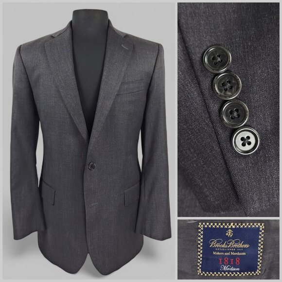 Brooks Brothers 1818 Madison 41R Wool 2 Button Blazer Jacket